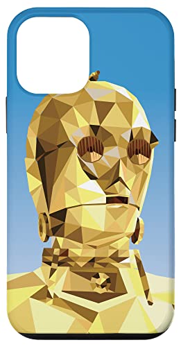 Coque iPhone 12 Mini Star Wars C-3PO anti-rayure motif géométrique bleu