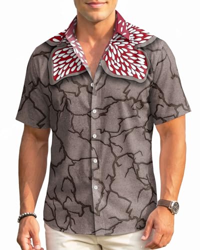 Image of 99TIMORO Fathers Funny Mens Hawaiian Shirt, Movie Button Down Short Sleeve Top, Father Day Summer Gifts