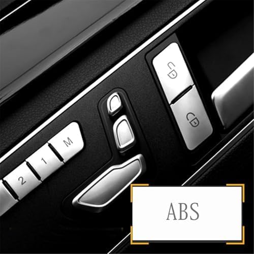 Car Air Conditioning Dash Button Sticker for Benz GLS 2015,Radio Dash Buttons Decal Replacement Stickers Auto Interior Accessories,B-Silver