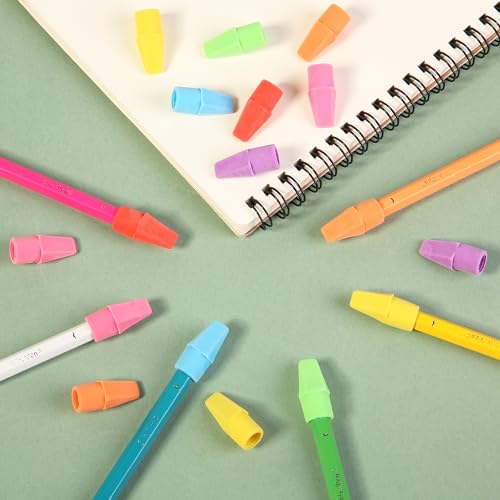 Image of Mr. Pen- Pencil Erasers Toppers, 120 Pack, Colorful, Latex Free, No Smudge | Mr Pen Erasers for Pencils