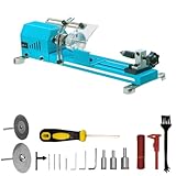 Mini Lathe Wood Lathe Machine Multi-Purpose Type Lathe Milling Cutting Grinding Polishing Professional Table Top Lathe Tool Kit Adding shields
