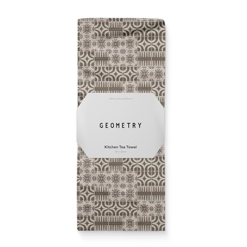 GEOMETRY Spring Kitchen Towels - Quick Dry Microfiber Cloth Spring & Summer Dish Towels for Kitchen Drying - Premium Quick Dry Towel - Sandy, 18" x 30" - 1-Pack