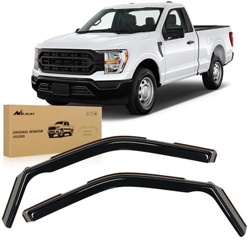Image of Nilight in-Channel Rain Guards for Ford F150 Reg /Super Cab 2021-2026 2PCS