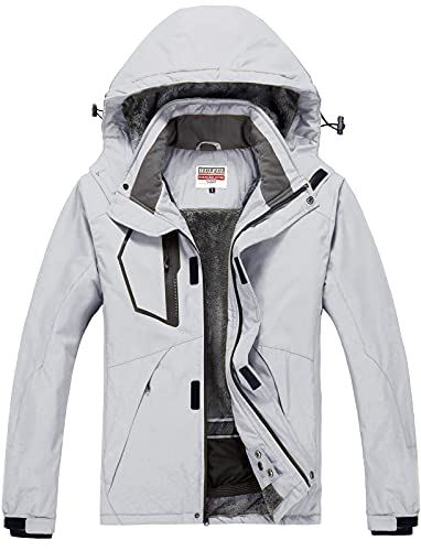 Wulful Men's Waterproof Ski Jacket Warm Winter Snow Coat Mountain Windbreaker Hooded Raincoat #TOP6