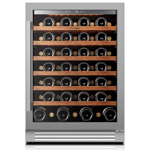 Ca'Lefort 24 Inch Wine Fridge, 61 Bottle Wine Cooler Refrigerator, 40-65&deg;F Wine Refrigerator Glass...