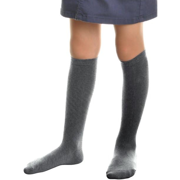Image of WKLOUYHE Unisex Kid's School Uniform Cotton Knee High Socks Pack Of 06