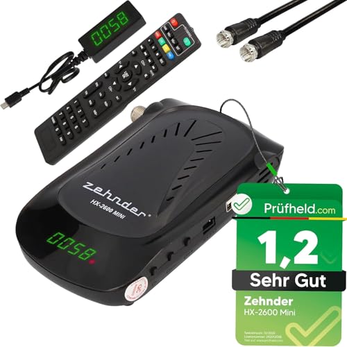 Facile da usare con telecomando imparabile: il telecomando apprendibile del ZEHNDER HX 2600 Mini controlla non solo il ricevitore, ma anche la tua TV. Può essere programmato individualmente per gestire più dispositivi con un solo telecomando. Grazie alla forma ergonomica e ai tasti ben definiti, l'operazione è particolarmente intuitiva, ideale per chi desidera comfort ed efficienza.