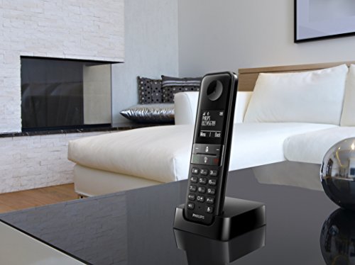 Philips D4501 Telefono Cordless, Nero