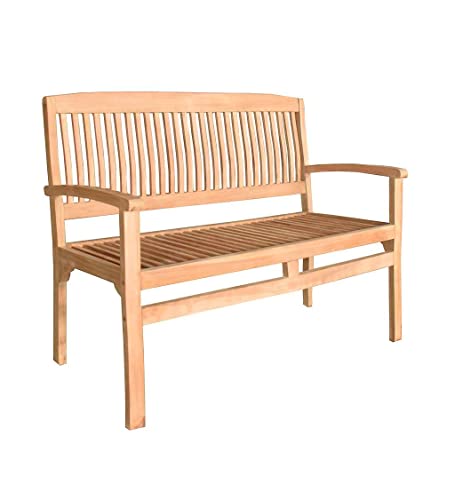 Plow & Hearth Teak Bench With Arm Rests #TOP7