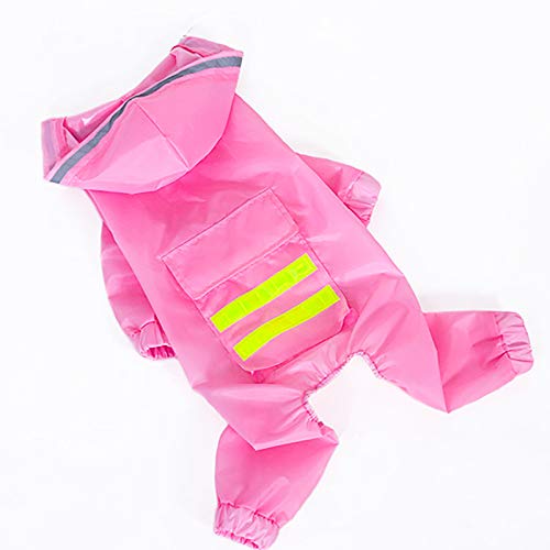 Veste imperméable pour chien grand format rose 4XL ajustable