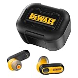 DEWALT Auricolari Bluetooth True Wireless Cuffie In-Ear con Custodia di Ricarica USB-C, Autonomia fino a 37 Ore, Resistenti a Polvere e Acqua IP56 Ideali per Lavori, Cantiere e Uso Outdoor Nero