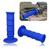 PVOTAWP 2PCS Dirt Bike Grips Motorcycle Grips, Anti-Slip Rubber Pro Taper Grips 7/8' ATV Handlebar Grips for CRF YZF WRF KXF KLX TTR RMZ Pit Offroad Dirt Bike Motocross for Women & Men(Blue)