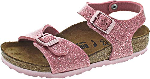 Birkenstock Mädchen Rio Plain Birko-Flor Cosmic Sparkle Old Rose...
