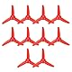 QUARKZMAN 2mm DC Motor Propeller, 80mm Lüfterförmiger 3-Blatt Propeller Aus Kunststoff Für DIY Wissenschaftliche Bildungsspielzeug Motor RC Boot Mikro (Rot, Packung Mit 10 Stück)