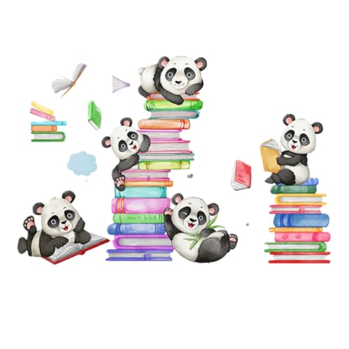Vinilos Decorativos Panda Lectura para Pared Infantil