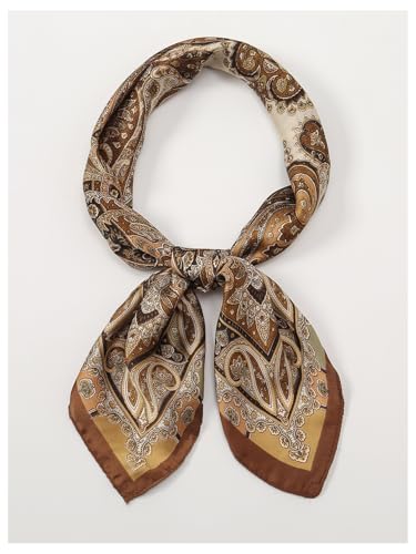 Floerns Women's Vintage Silk Bandana Paisley Print Headscarf Boho Square Hair Scarf2