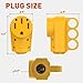 Snowy Fox RV 50 Amp Female Replacement Plug 14-50R Heavy Duty 125V/250V Receptacle Plug with Ergonomic Handle for RV, Camper, Caravan