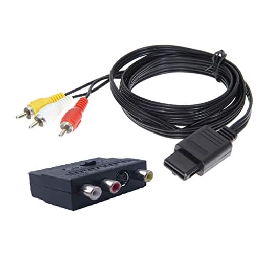 DARLINGTON & Sohns Scart TV-kabel för SNES Super Nintendo N64 GC Game Cube + Scart Adapter 3-Chinch TV-kabel Bildkabel