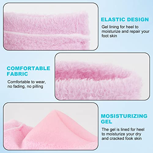Iekeodi Moisturizing Heel Socks,Skin Softening Footcare Treatment Socks For Cracked Heels, Dry Feet, Foot Calluses Sock (Pink) #TOP4