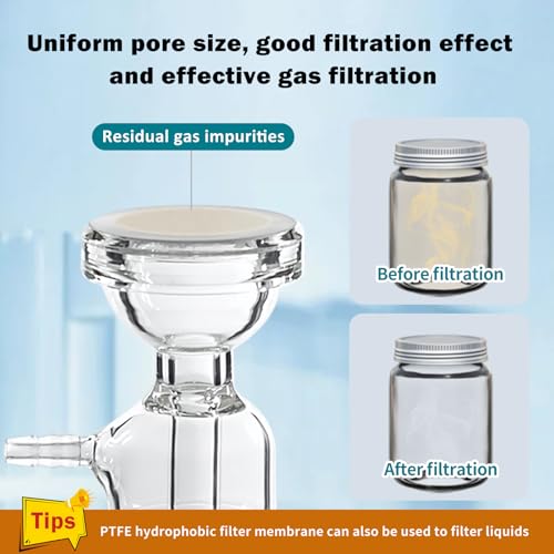 Image of PTFE Membrane Filter, Hydrophobicity Membrane Disc Filters, 13 mm Diameter, 0.22m Pore Size Pack of 100, Non-Sterile