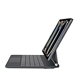 Trackpad avec gestes multi-touch : le Magic Keyboard incroyablement fin et mobile a un trackpad en verre avec retour haptique, une série de touches de fonction iPadOS, et la frappe est excellente. Vous pouvez facilement faire défiler, faire glisser et tirer pour naviguer sur votre iPad ; les raccourcis clavier permettent d'accéder rapidement aux fonctions couramment utilisées telles que la luminosité, le volume ou la musique en une seule touche.