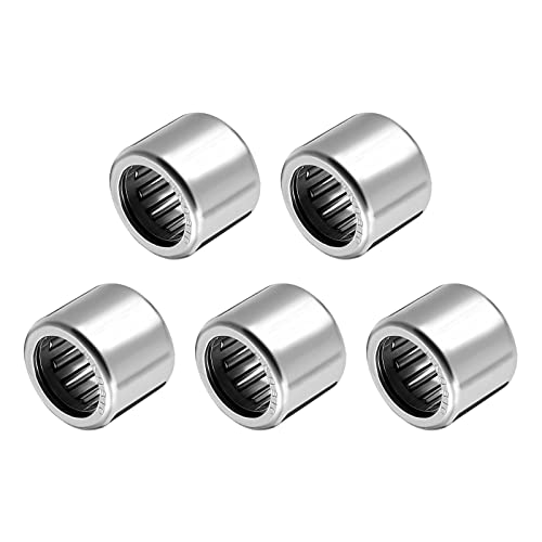 QUARKZMAN 8mm Diámetro 12mm OD 10mm Ancho Aguja Rodillo Rodamientos x 5uds Cromo Acero para Automoción Transmisiones y Barcos, [Abierto Extremo]