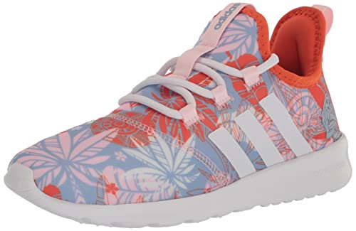 adidas Cloudfoam Pure 2.0 Running Shoe, Clear Pink/White/Semi Impact Orange (Moana), 5 US Unisex Big Kid