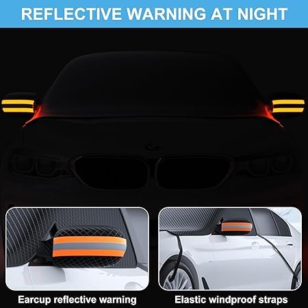 Frontscheibenabdeckung Auto, Abdeckung Windschutzscheibe Winter mit 6 Magnet Fixierung, Faltbare Abdeckung Auto Frontscheibe für Gegen, Schnee, EIS, Frost, Staub, Sonne