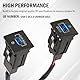 GNXfixt Dual USB Adapter Ladesteckdose Schnellladegerät für Golf/GTI/R-Line (MK5/MK6) J-t-a MK4 S-c-o EOS, USB Ladegerät Buchse Steckdose