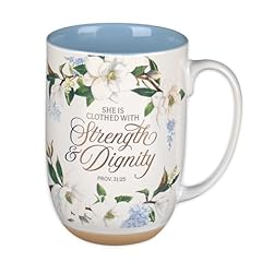 White & Light Blue Floral/Strength & Dignity