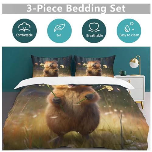Housse couette double 200x200 microfibre coton avec taie d'oreiller - 6