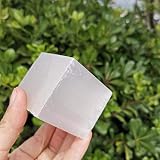 Natural white selenite cube Raw selenite crystal carving cube for decoration