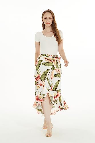 Matchable Family Hawaiian Luau Men Women Girl Boy Clothes in Cream Rafelsia4