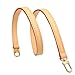 OLSEEY Genuine Vachetta Leather Strap Replacement Thin short Vachetta Leather Shoulder Straps for Multi Pochette (Apricot Length 26” Width 0.47“)