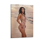 MYRRHE Megan Fox Sexy Bikini Poster on The Beach Actress Poster Room Aesthetic Poster Wall Decoration Poster Canvas Poster Bedroom Decor Office Room Decor Gift Frame-style 24x36inch(60x90cm)