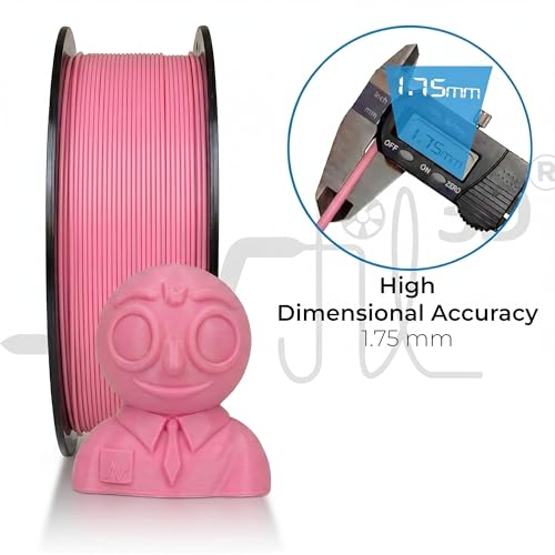 Image of NFIL3D 1KG Net Rpla Pink 3D Printer Filament | Filaments for 3D Printer| 1.75mm| Accuracy - + /- 0.015mm | 1000g 3D Filament, 250g Spool & 350g Packaging Weight (Total Weight 1.6KG)