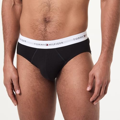 Tommy Hilfiger Premium Essentials Slip aus Stretch-Baumwolle, 3er-Pack, Marineblau mit Olive Night/Peacoat/Glacier Grey… – Ansicht 2