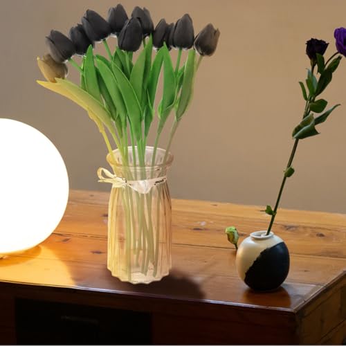 Vase en verre khaki résistant pour boutures et fleurs sans entretien difficile - 7