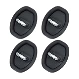 Diamall 4 PCS Car Door Latch Lock Cover, Silicone Silent Shock Absorption Lock Protector, Rust-proof Door Lock Cover Parts Protective Pads, Self-Adhesive Car Door Lock Protection Accessories (Black)