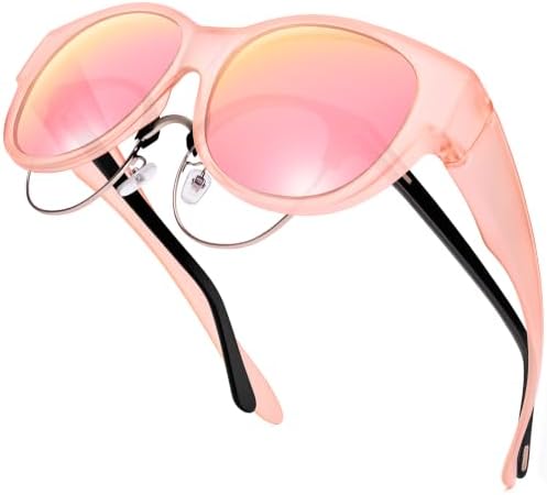 URUMQI Überzieh Sonnenbrille für Herren Damen | Polarisiert TR90 Rahmen Sonnenbrille UV-Schutz Überbrille für Fahren