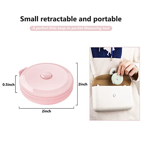 Gdminlo F047 3 Pack Tape Measure Measuring Tape For Body Fabric Sewing Tailor Cloth Knitting Craft Weight Loss Measurements Retractable 60-Inch 1.5 Meter thumb #5