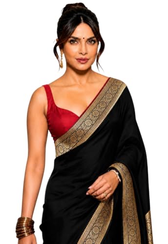 Image of Women's Glory Banarasi Satin Silk Saree for Women.