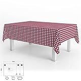 mantel hule cuadros Fabricado en PVC y con revestimiento de fieltro suave en la parte trasera. Puede limpiarse fácilmente con un paño húmedo. No apto para uso en lavadora, secadora o plancha.