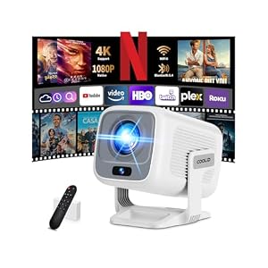 [ Autofokus & 2026 Upgraded ] Beamer 4K Projektor Native 1080P Mini Beamer Mit 5G WiFi 6 und BT 5.4 Tragbarer Projector mit Automatische Trapezialkorrektur 180 ° Drehung Tv Stick/USB/Laptop/PC, Weiß