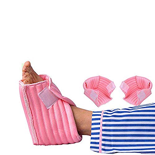 GLJY Coussins de Talon Respirants en Coton Anti-escarre, Coussins de Protection du Talon pour soulager la Pression, Protection du Tendon, Protection du Pied âgé, 1 Paire Cover
