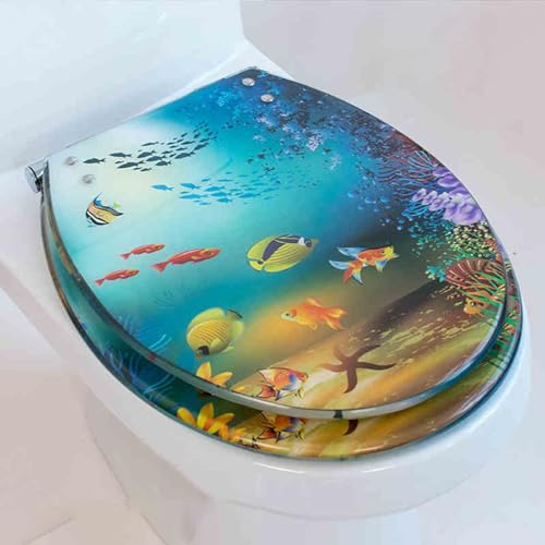 便座ソフトクローズ、 樹脂製スロークローズクイックリリーストイレシート マルチカラー 36x43cm U/V/O 10-20cm 穴間隔(L Style)