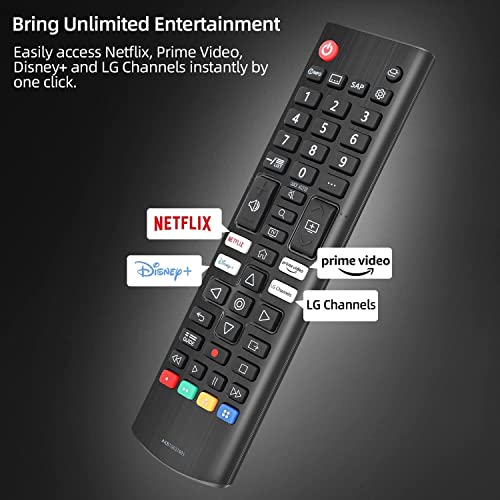 Xtrasaver Replacement Universal Remote Control For Lg Tv Remote Fits All Lg Led Oled Lcd Webos 4K 8K Uhd Hdtv Hdr Smart Tv With Prime Video, Disney Plus, Netflix, Lg Channels Shortcuts (Akb76037601) #TOP3
