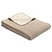 Produktbild Ibena Manhattan Baumwolldecke 140x200 cm - Kuscheldecke beige Karo aus Biobaumwolle, kuschelig weich und angenehm warm, Made in Germany