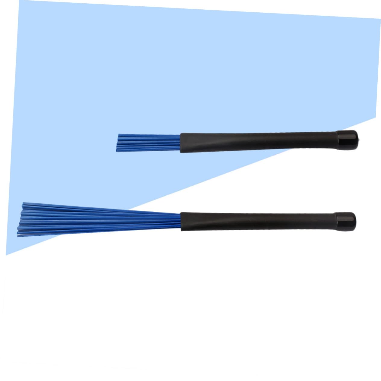 Totority Loop End Drum Brush Set Blue for Jazz Drum Stick Cleaning W112 Smooth Handle Durable Easy to Use