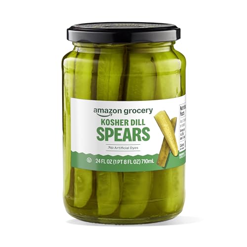 Amazon Fresh, Kosher Dill Pickle Spears, 24 Fl Oz